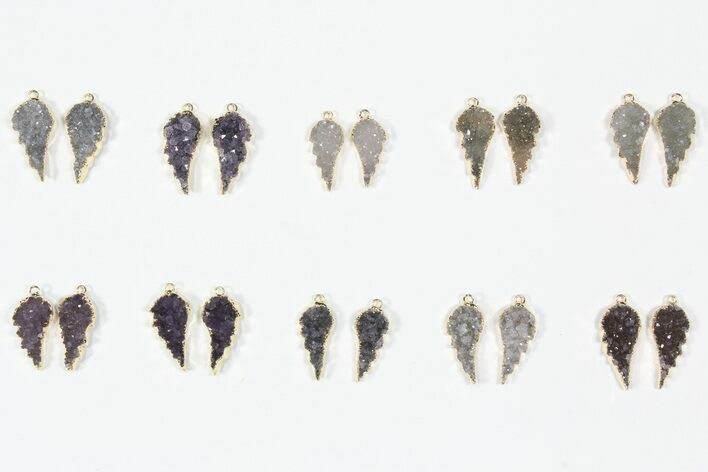 Lot: Amethyst Slice Pendants/Earrings - Pairs #84096
